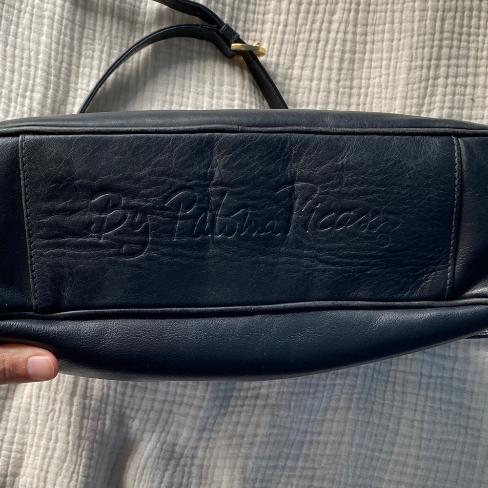 Paloma Picasso Dark Blue Leather Shoulder Bag - Picture 9 of 13